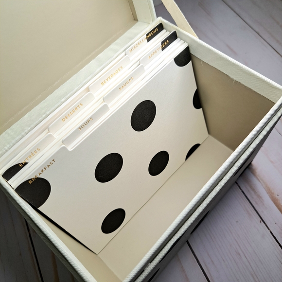 Kate Spade Deco Dot Recipe Box - Picture 6 of 9